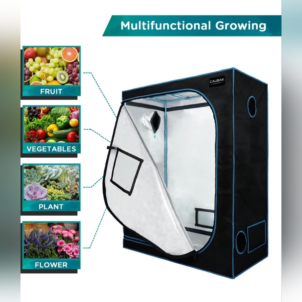 Indoor Grow Tent For Plants, Herbs, Fruit 60"×60"×80
